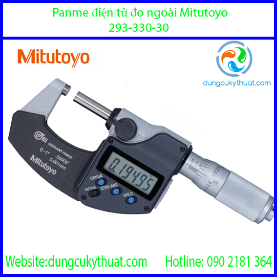 Panme điện tử đo ngoài Mitutoyo 293-330-30/0-1"/0-25mm x 0.001mm (SPC)