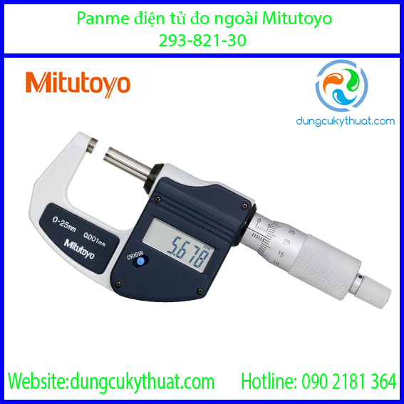 Panme điện tử đo ngoài Mitutoyo 293-821-30/0-25mm x 0.001