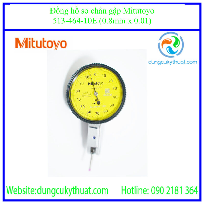 Produktbild von Mitutoyo 513-471-10E Messuhr – 0,14 Mm, 0,001 Mm Auflösung, Rubinspitze, Gelbes Zifferblatt, Inkl. Prüfzertifikat